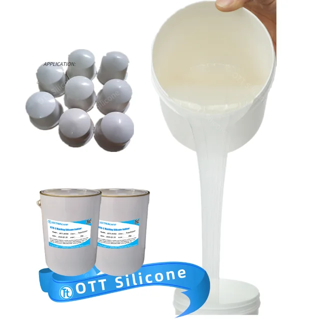Factory Price Free Sample RTV2  Liquid Silicone Rubber for Pad Printing machinery part rounded silicone head,  moldes de silicon
