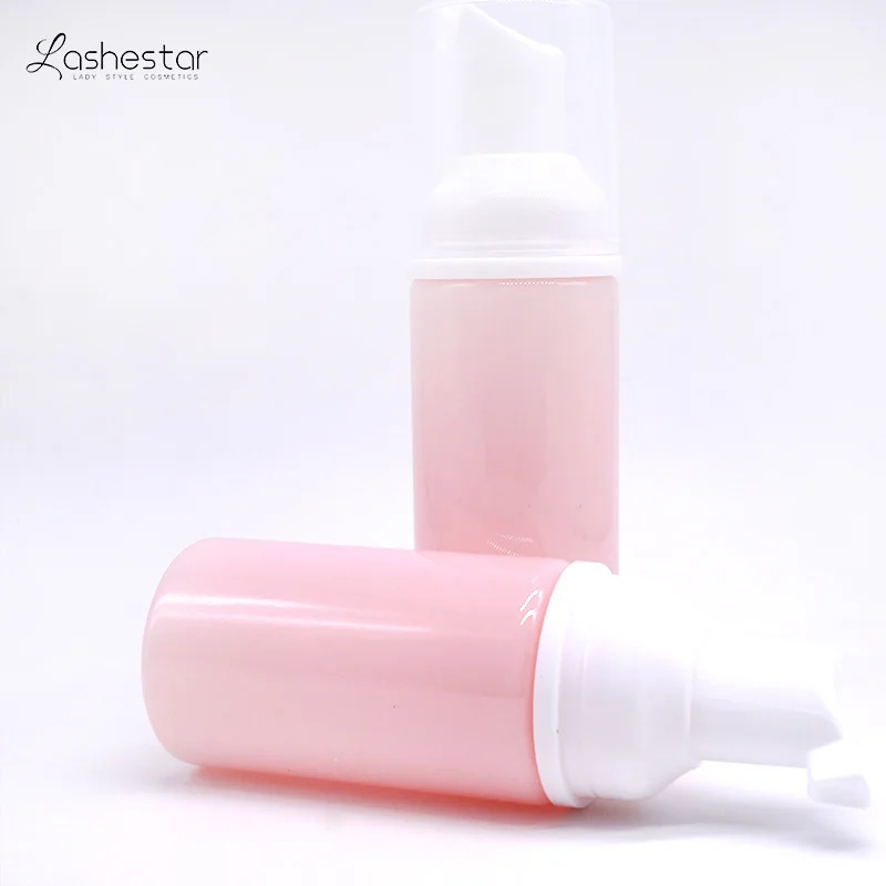 50 мл в виде розовых бутылочек, ненатуральные Искусственные Пены, оптовая продажа ресниц для наращивания шампунь масло бесплатная поставка фабрики