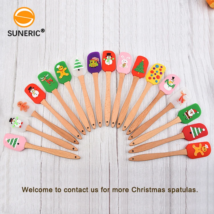 Shenmeida 4PCS Silicone Spatulas Bulk for Kitchen, Baking, Cake