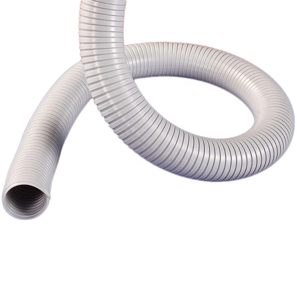 PVC Semi-Rigid Interlocked Flex Ducting Hose Plastic Tubes That Maintain Shape and Rigid Bend Interlocked Plastic Tubes