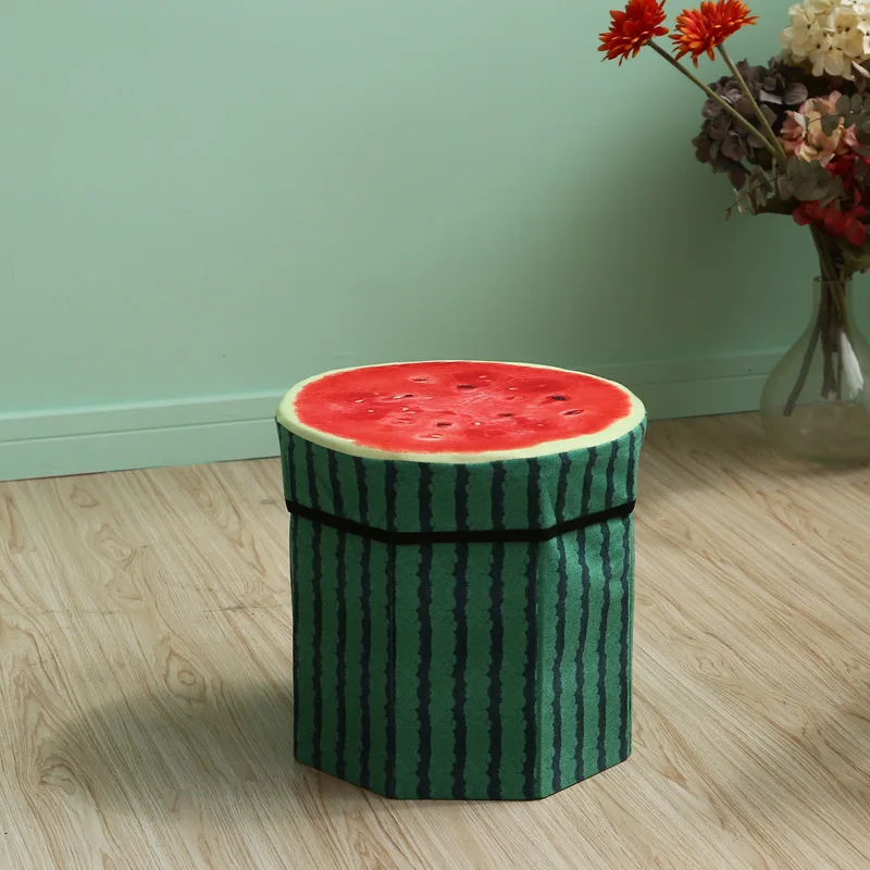 Creative Multi-Work Fruit Shape Foldable High Quality Clutter Pile Thickening Storage Stool