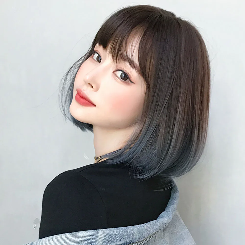 7JHH WIGS Ombre Blue Bob Short Hair Wigs for Women Wholesale