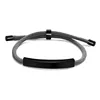 Bracelet corde grise-noir
