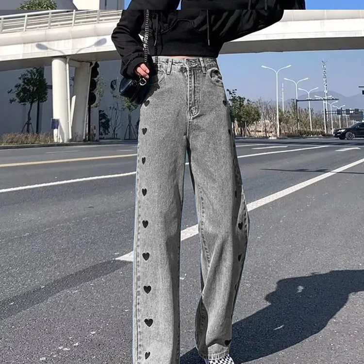 Әйелдерге арналған жаңа тігілген сүйіспеншілік тақырыбындағы кең түбірлі панталондар, жұқа жоғары белді, драпировкалы, бос отыратын, түзілген, еденге жететін панталондар