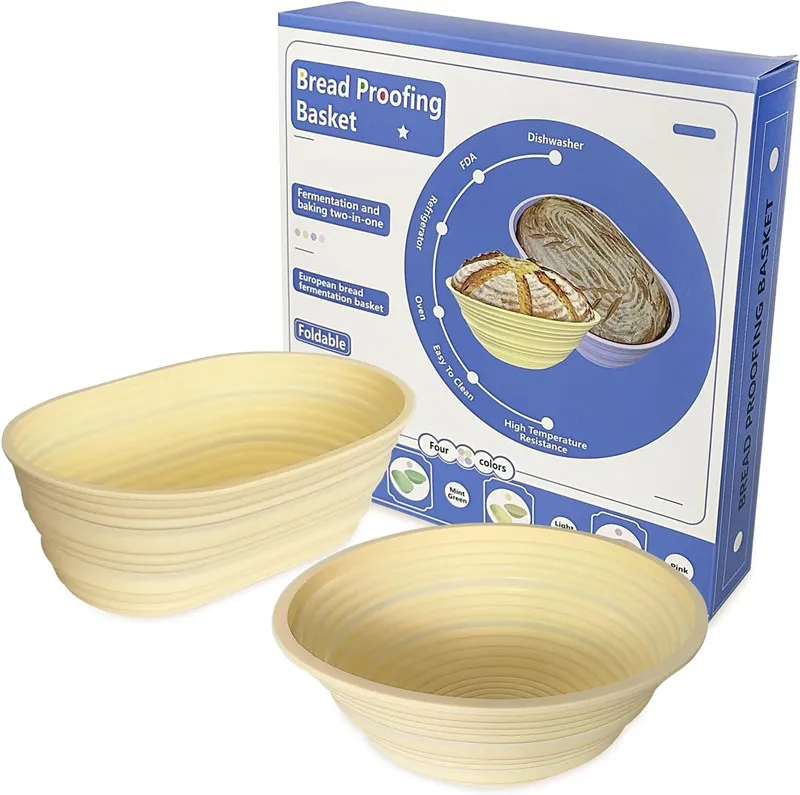 Customized Silicone Bread Proofing Basket Rattan Basket Bread