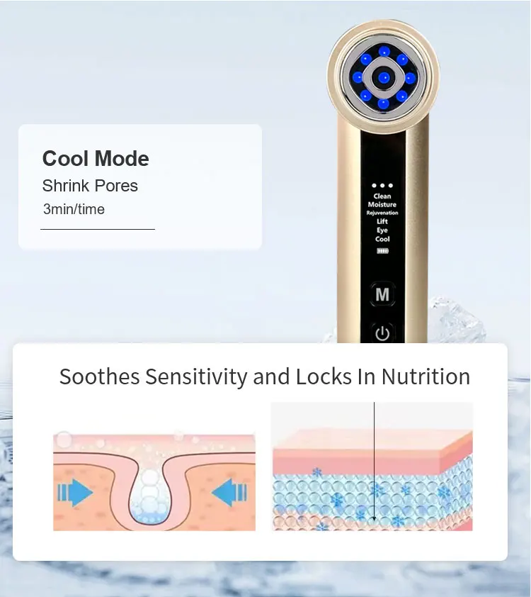 Deep Skin Tightening Rf Ems Infrared Red Blue Light Therapy Wand For