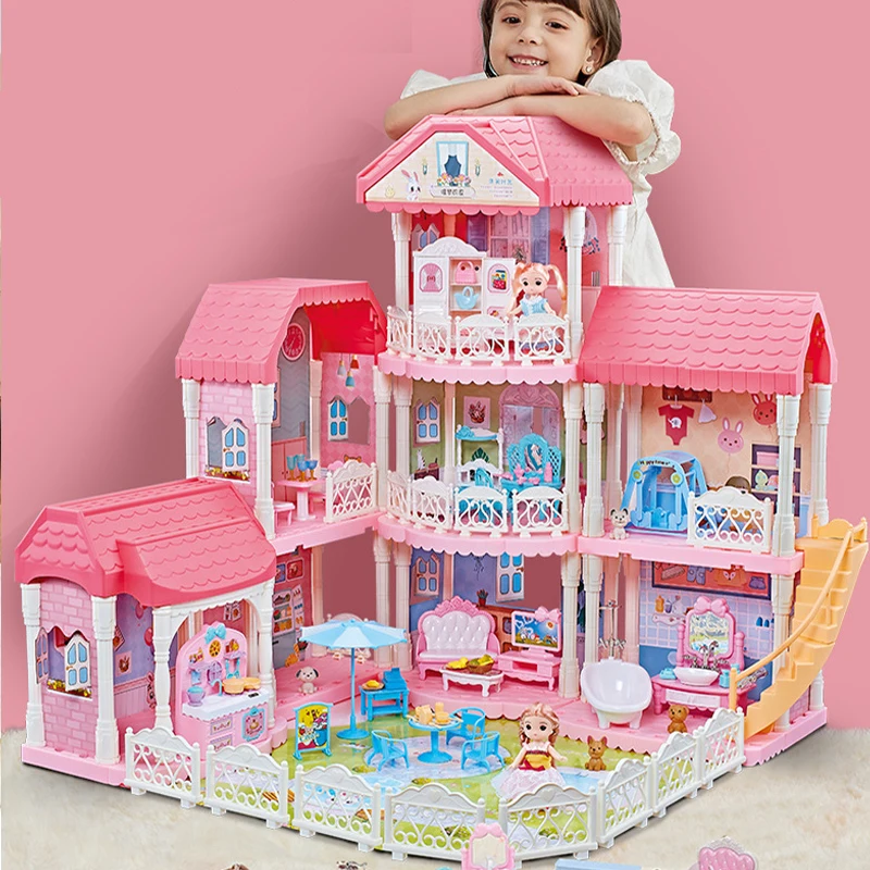 Girl Mini Doll Miniature House Game Set Pretend Play Toys Furniture Other  Pretend Play & Preschool Doll Toy Color Box With Light - Buy Girl Mini Doll  Miniature House Game Set Pretend