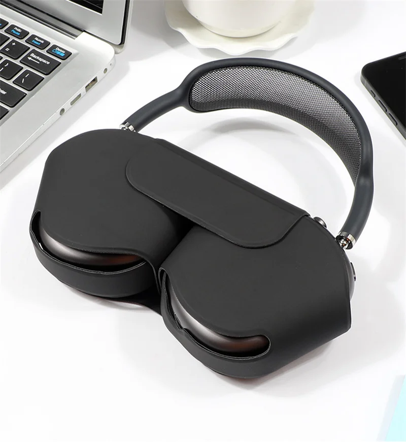 Leather Protective Case for Airpods Max Headphone PU Back Cover Shockproof Anti-drop Anti-scratch for Apple Airpods Max