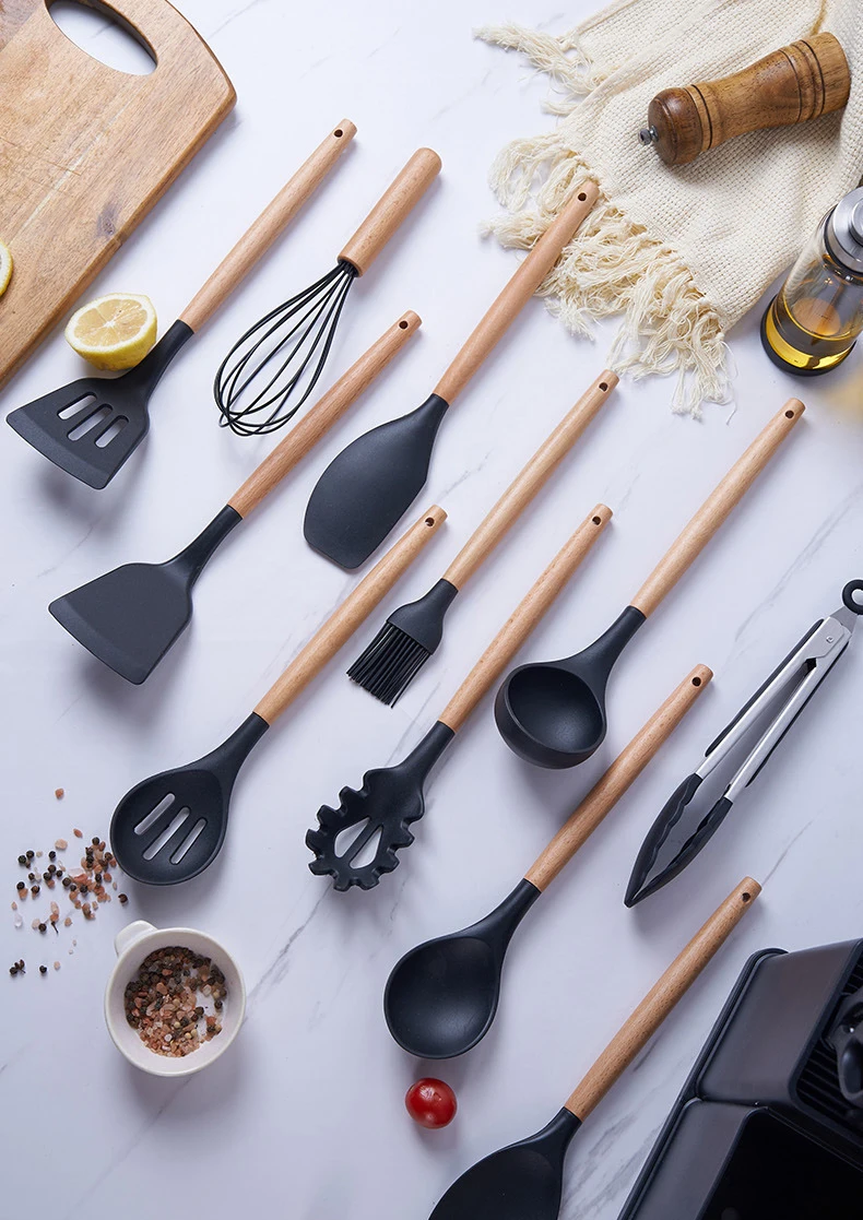 Cc004 Hot Sell 19 Piece Silicone Kitchen Accessories Kitchenware