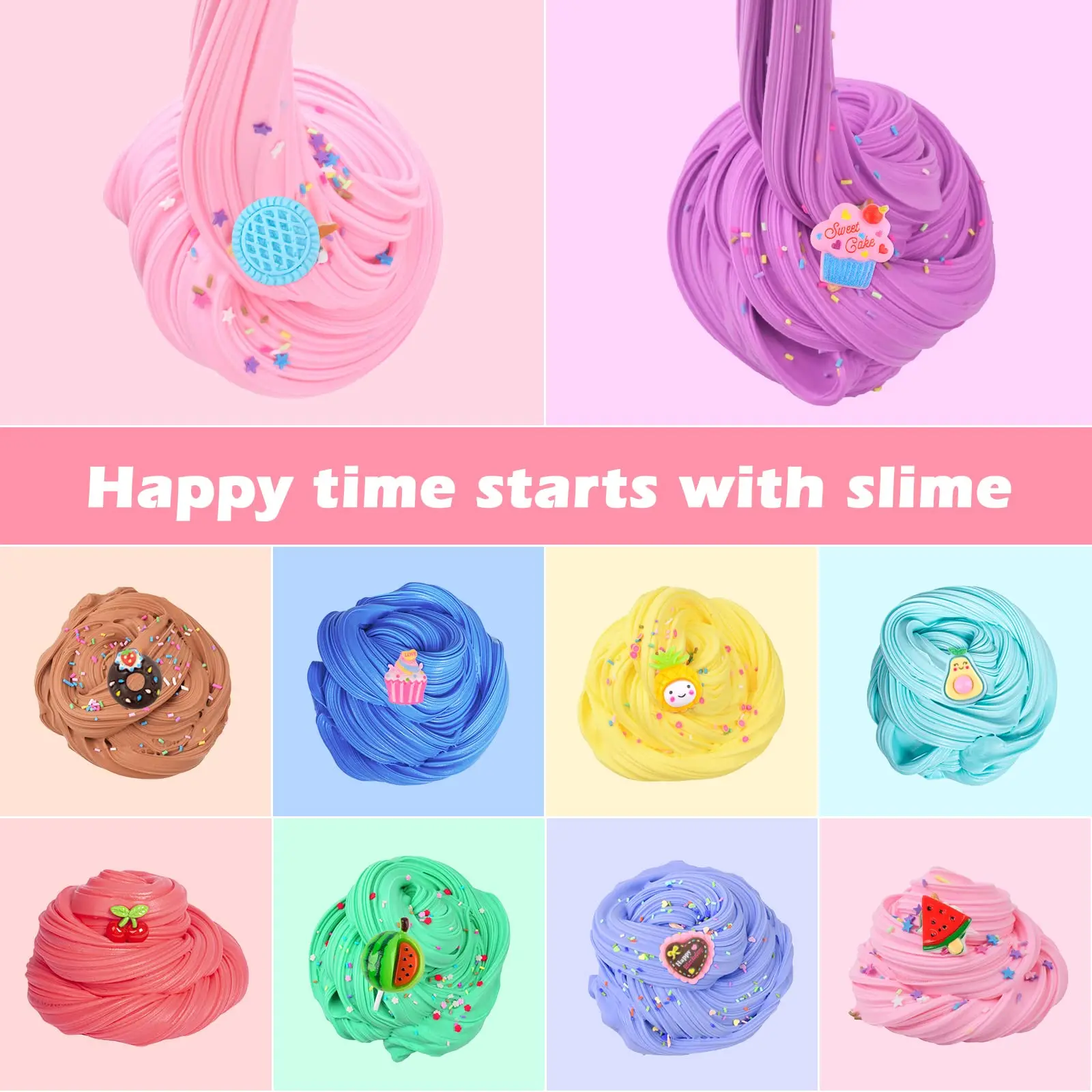 7 paquetes de slime de mantequilla de doble color, súper suave, no pegajoso, juguete para aliviar el estrés, recuerdos de fiesta y regalo de cumpleaños para niñas y niños 7 paquetes de slime de mantequilla de doble color, súper suave, no pegajoso, juguete para aliviar el estrés, recuerdos de fiesta y regalo de cumpleaños para niñas y niños