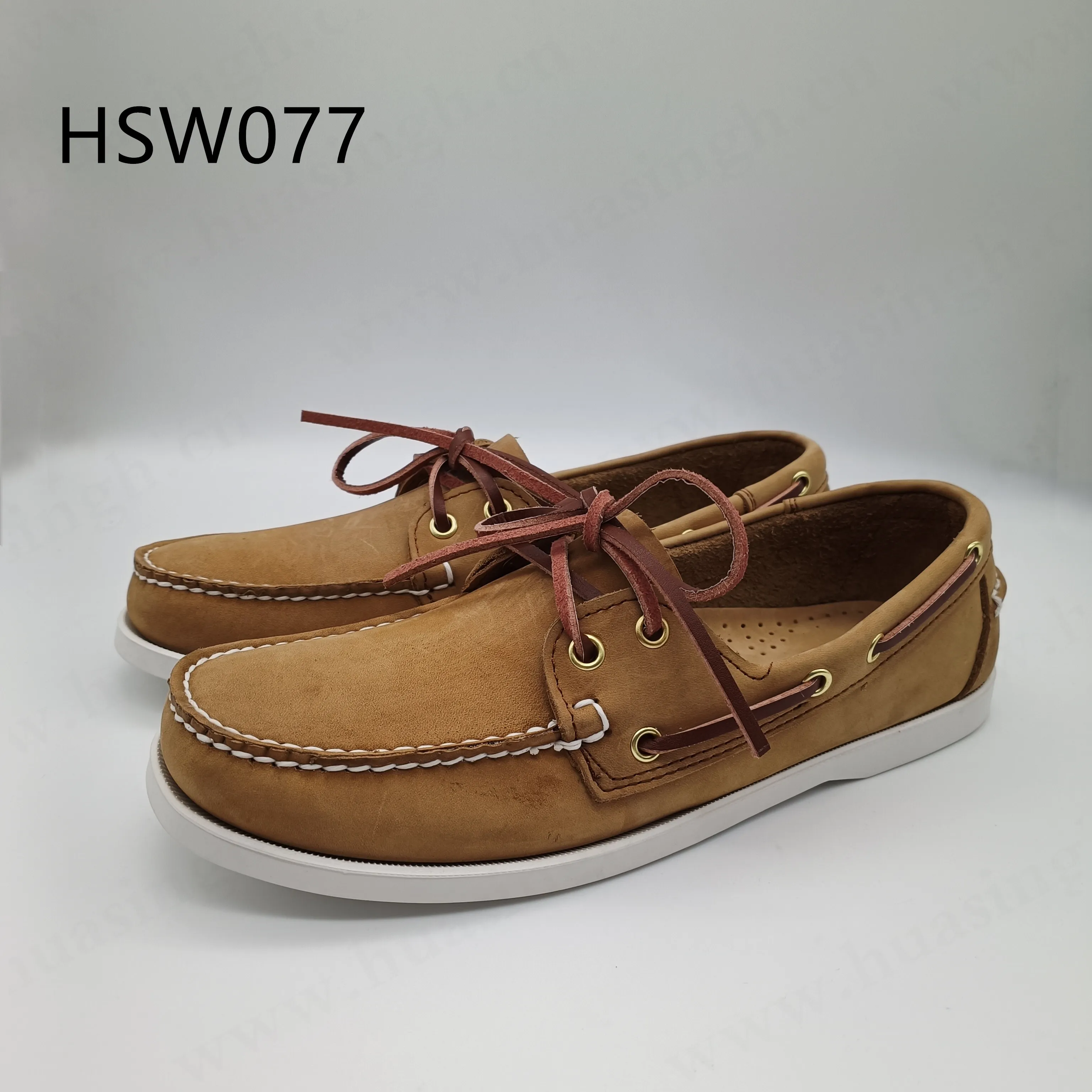ZYF, eleganckie klapki z nabojowego skóry w kolorze miodowym do weekendowych wycieczek, buty do codziennego użytku i dojazdu do pracy, model z sznurowaniem, nowoczesny design, buty typu deck, model HSW077