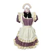 Red [Apron with bow headdress]