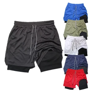 Low Price Men's Shorts Summer Thin Double-Layer Pants Outdoor Fitness Breathable Men's Shorts