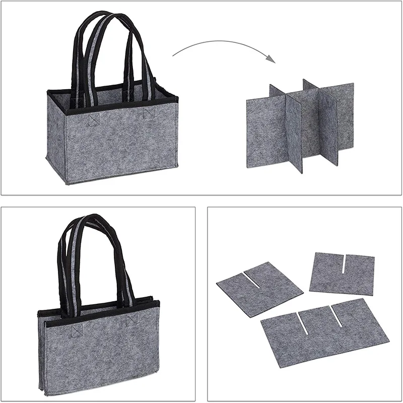 Individuelle Filz Weingut quadratischer Boden tragbare thermische