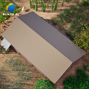 China Manufacturer's Light Aluminum Structure Poultry House Design with Sandwich Panels