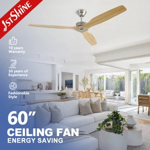 1stshine Ceiling Fan ODM Solid Wood Blades DC Pure Copper Motor Simple 60 Inches Big Ceiling Fan