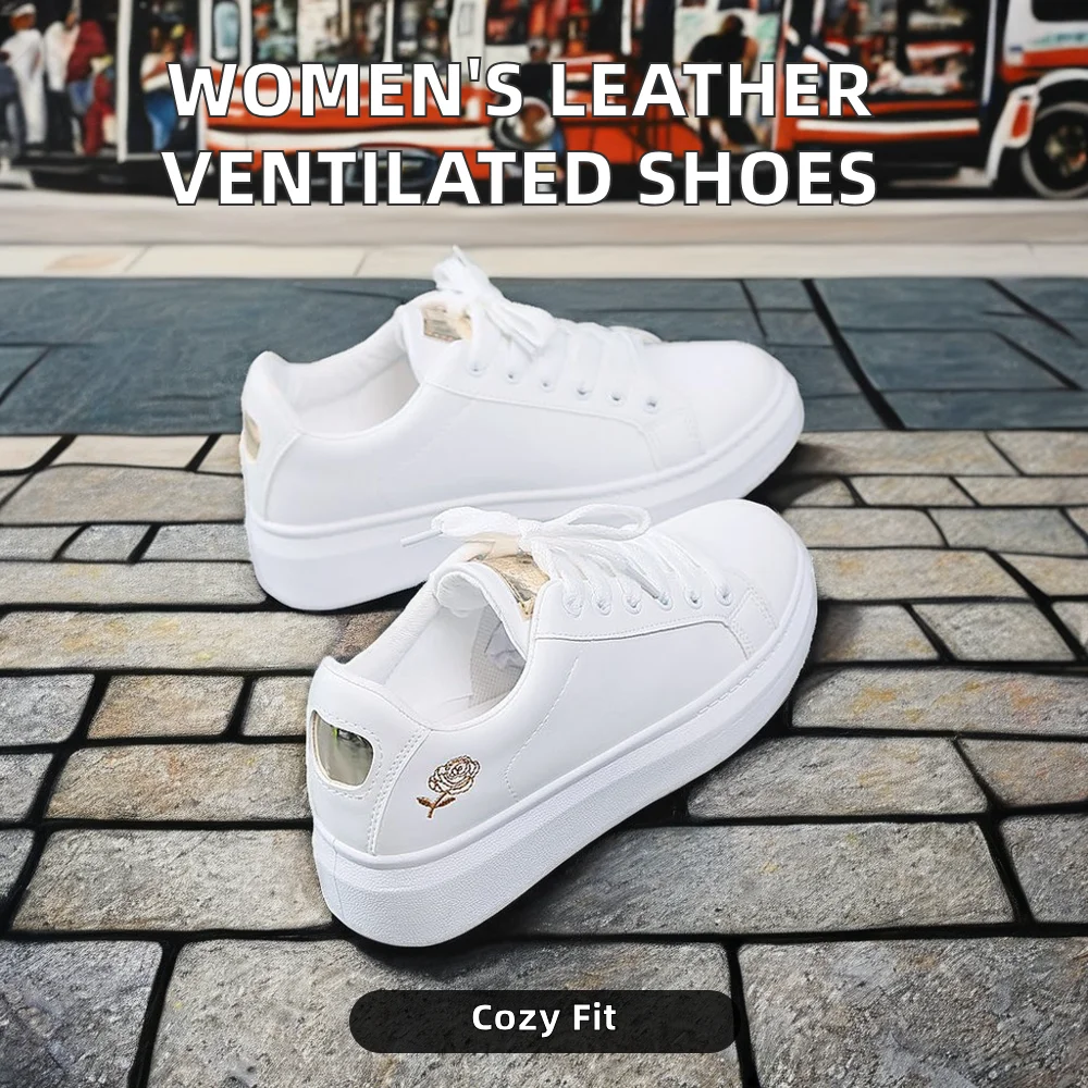 Women's Casual Board Chunky Sports Shoes New White Soft Features Fashionable Sneakers fo aperçu 2