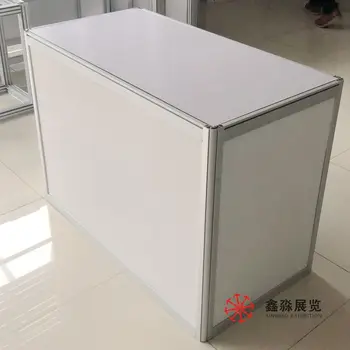 Folding Counter for Exhibition Booth,Portable Easy to installation Tradeshow Stand Counter Information Desk for Sale