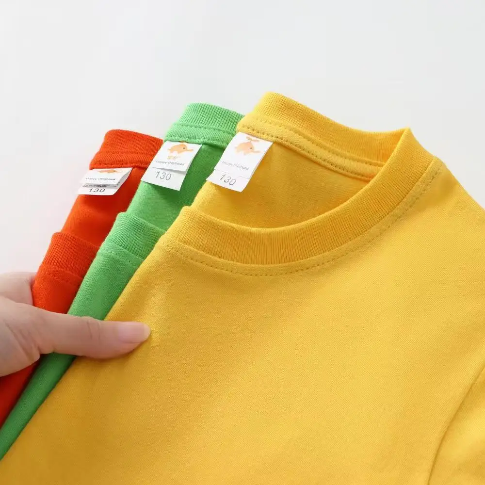 Cotton Short Sleeved Round Neck T-shirt, Parent-child Outfit, Children’s and Adult Advertising Shirt, Custom Printed logo preview 6