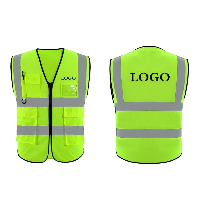 Heteochromatic Low Elastic Silk Fabric Reflective Vests Safty Jackets ...