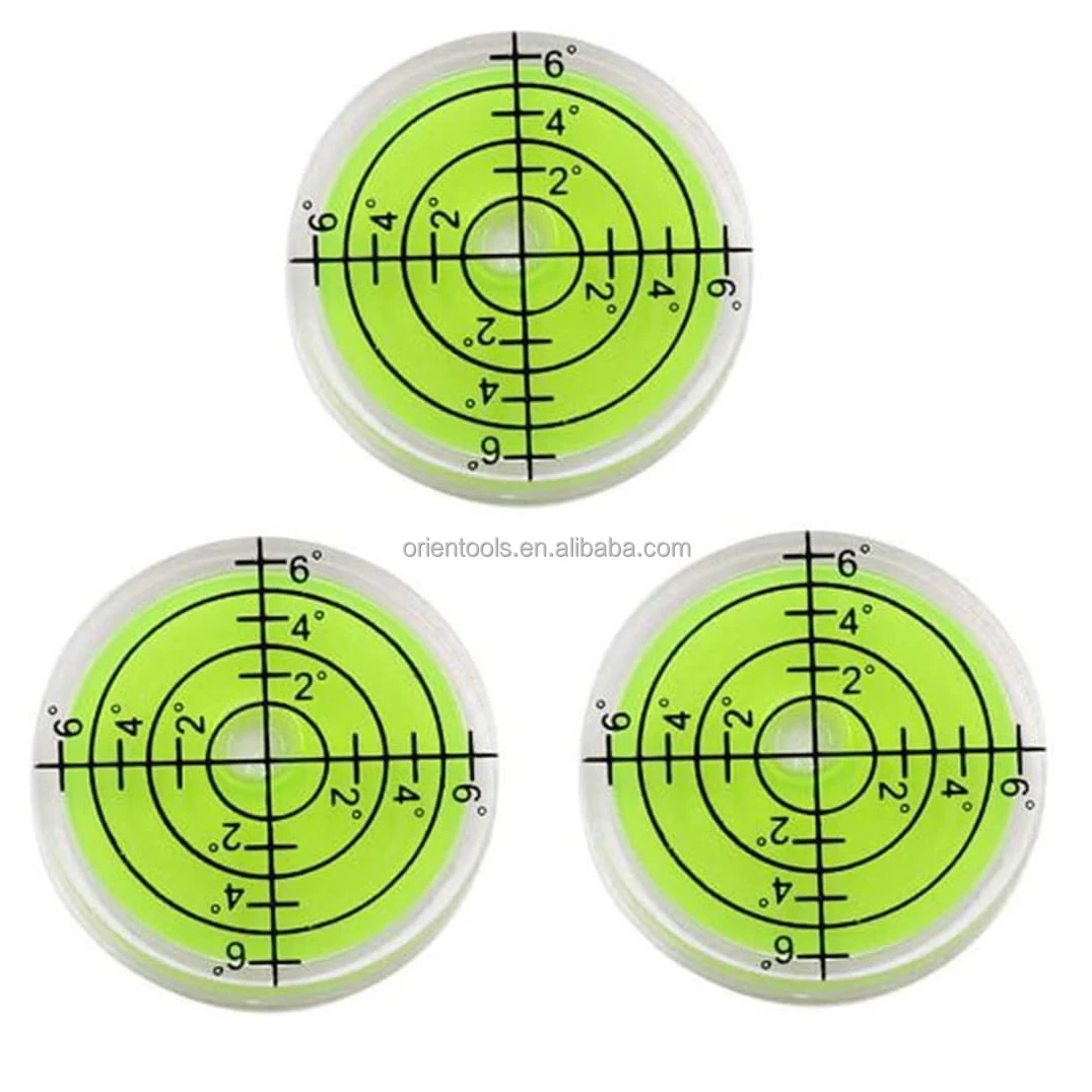PMMA Small Circular Bubble Level Vials for Industrial Use