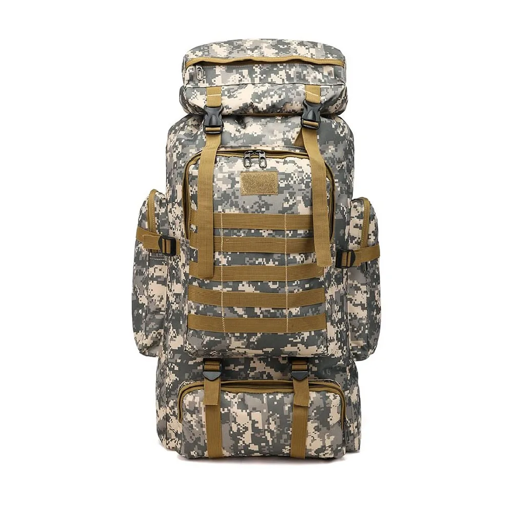 Oleaderbag Practical Assault Backpack 70L Large Capacity Waterproof Bag Outdoor Camouflage Backpack Hiking Bag