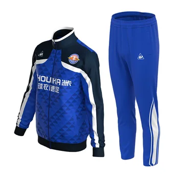 New Fashion Casual Men Tracksuit Blue Quick Dry Breathable Slim Fit Sweatsuit for Training & Jogging Wear