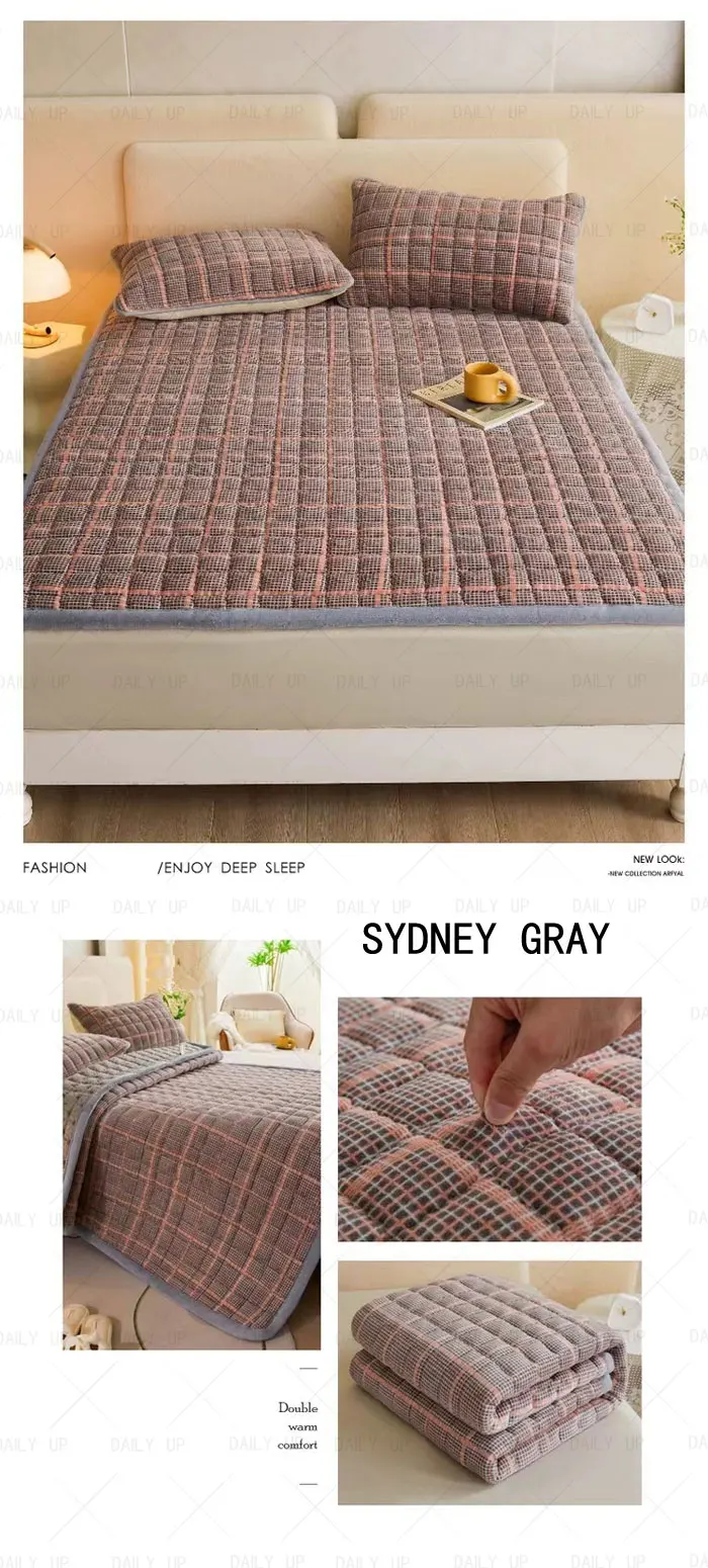 Padded Soft Bed Mattress Cover Topper Adults King Size Air Breathable Comfortable Sleep Bedding Mattress For Hotel Bedroom