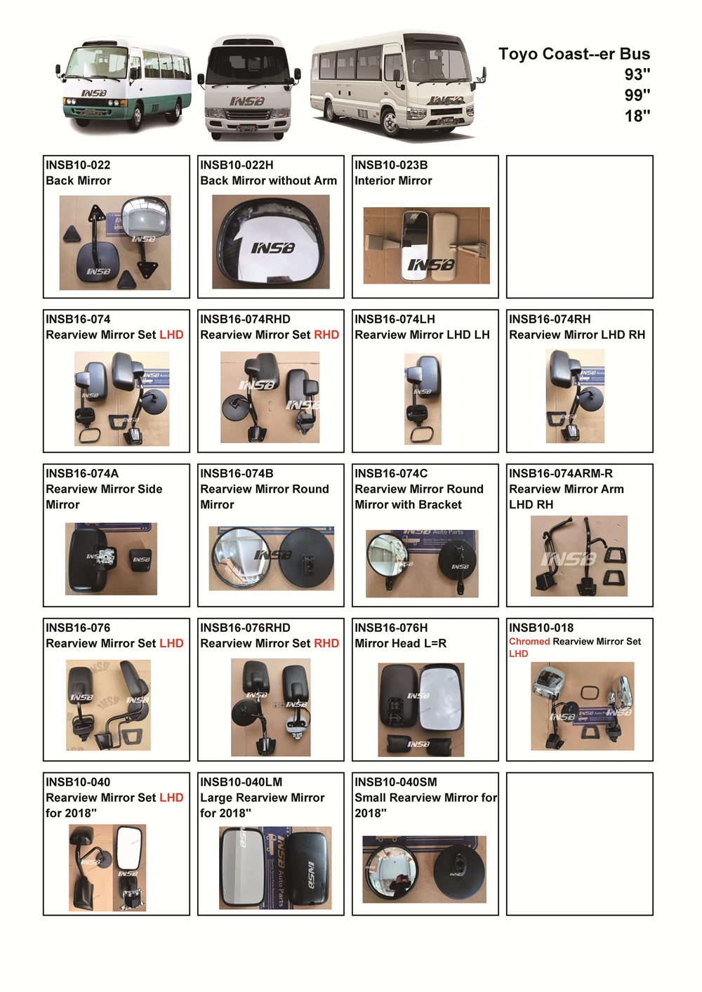 ミツビシ フォーサ ローザ バス用 ヘッドランプ INSB29-001 交換部品