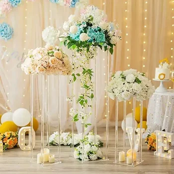 A様オーダー確認用 フラワースタンド装飾用アクリルプレート クリアアクリルフラワースタンド結婚式の装飾アクリルテーブルの