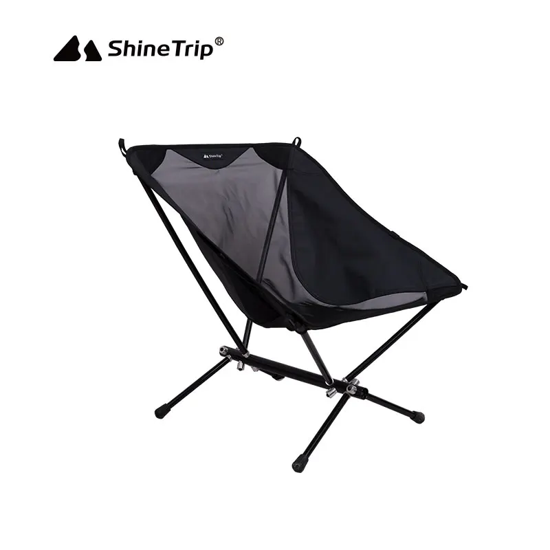 ShineTrip ポータブル折りたたみ椅子 アルミ製のキャンプ用月椅子