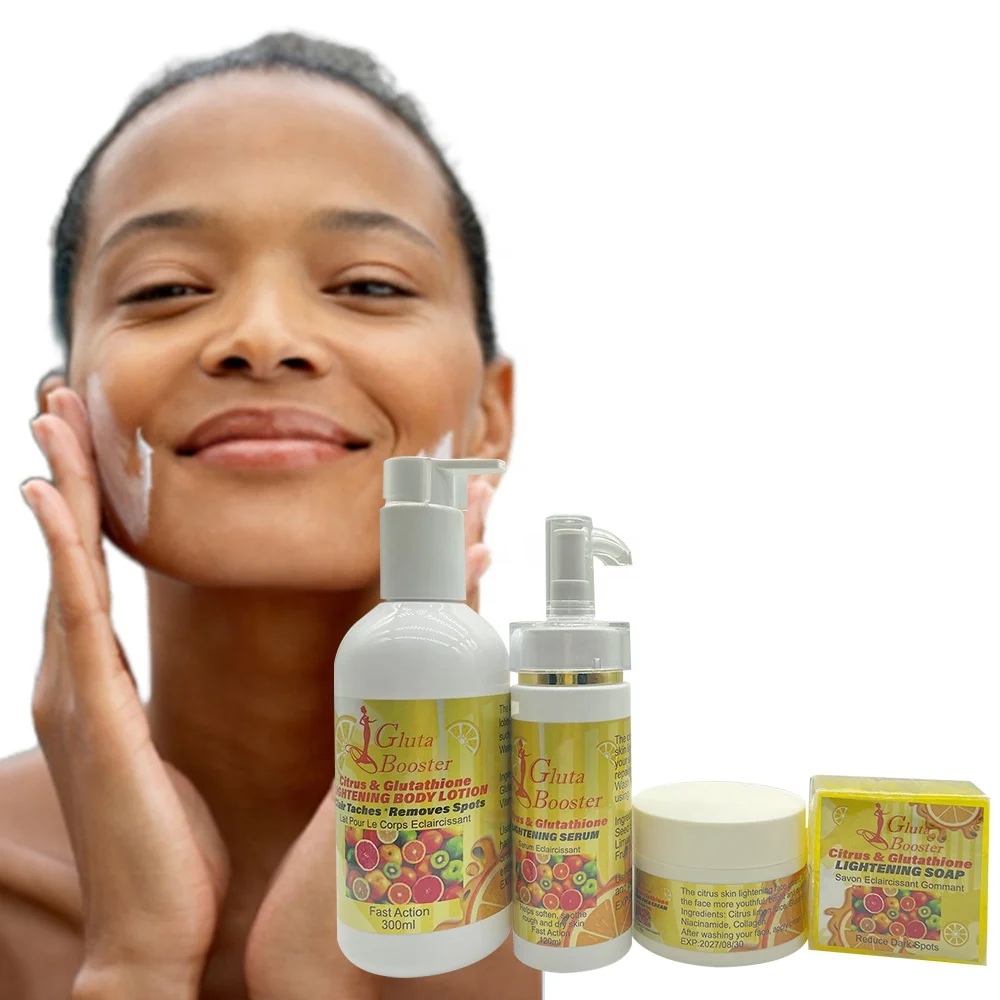Gluta Lightening Brightening with Citrus Help Soften Soothe Dark Rough &  Dry Skin OEM Erase Spots Fine Lines and Wrinkles Set| Alibaba.com