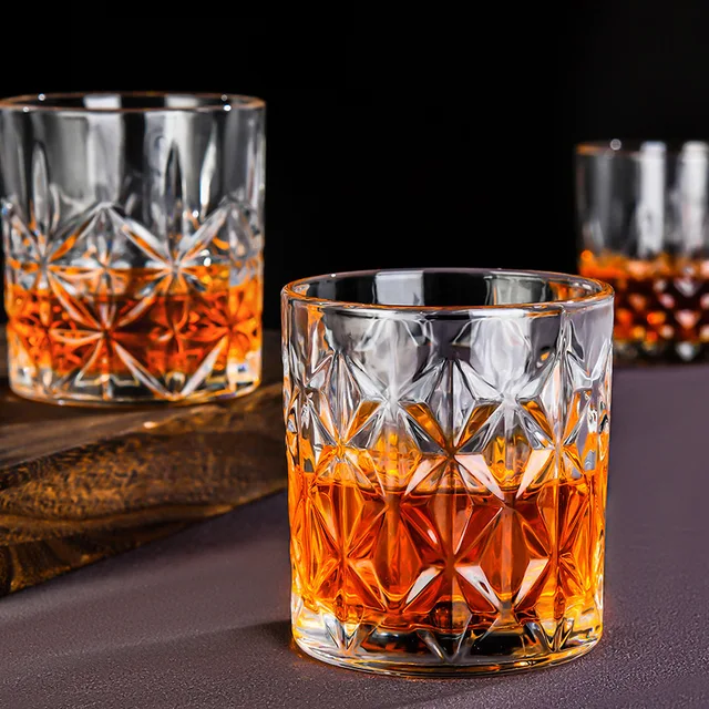 11 Oz Unique Bourbon Crystal Old Fashioned Double Old Fashioned Liquor Vodka Bourbon Cocktail Scotch Whiskey Glasses