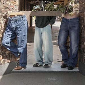 OEM ODM Men's Retro Scimitar Pants New Release Japanese Old Split Design Mid Waist Customized R&D Straight Wholesale Sample