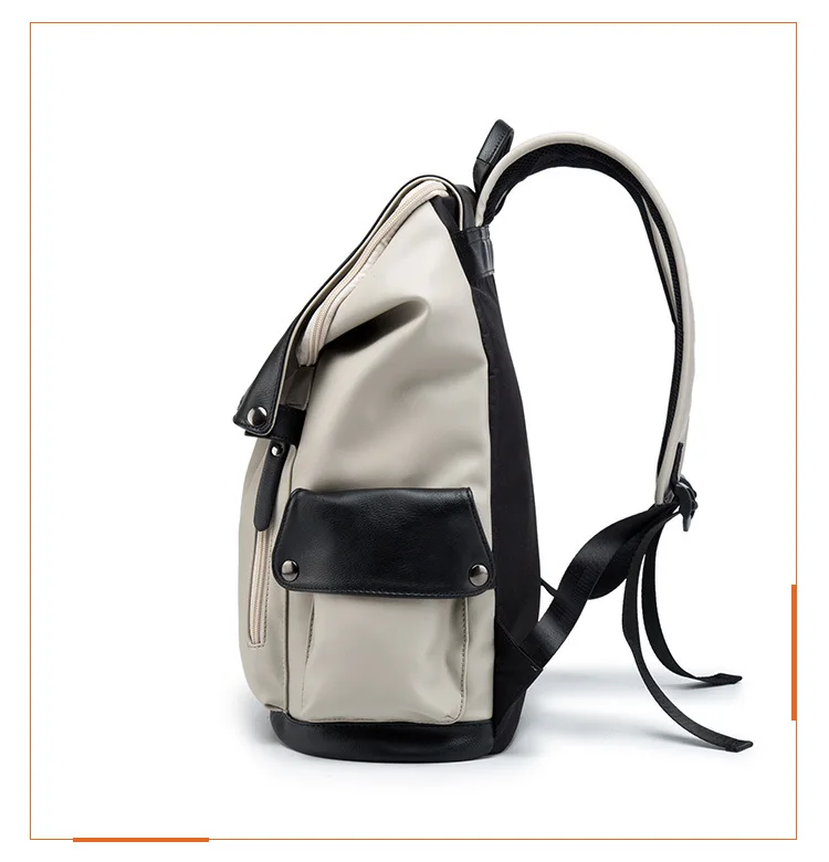 New Tiding Waterproof Soft Running Intelligent Backpack Vintage Leather for Men