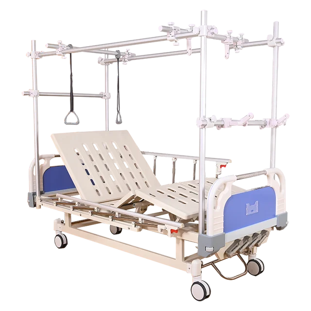 High Quality Manual Three-Function Split Leg Orthopedic Traction Bed with Four Cranks