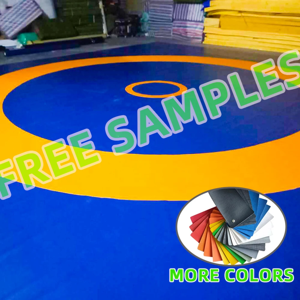 Wholesale Mma Used Wrestling Mats Cover Manufacturer 8M*8M 12M*12M Bjj Used  Wrestling Mats for Sale