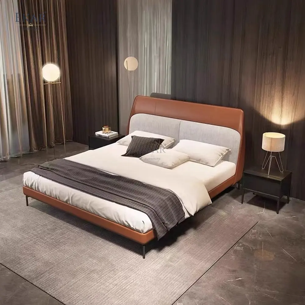 product two tone bed frame with internal metal structure for stylish bedrooms-62