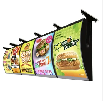 Fast Food Cafe Menu Board Display Illuminated Led Menu Backlit Advertising Order Food Advertising Light Box