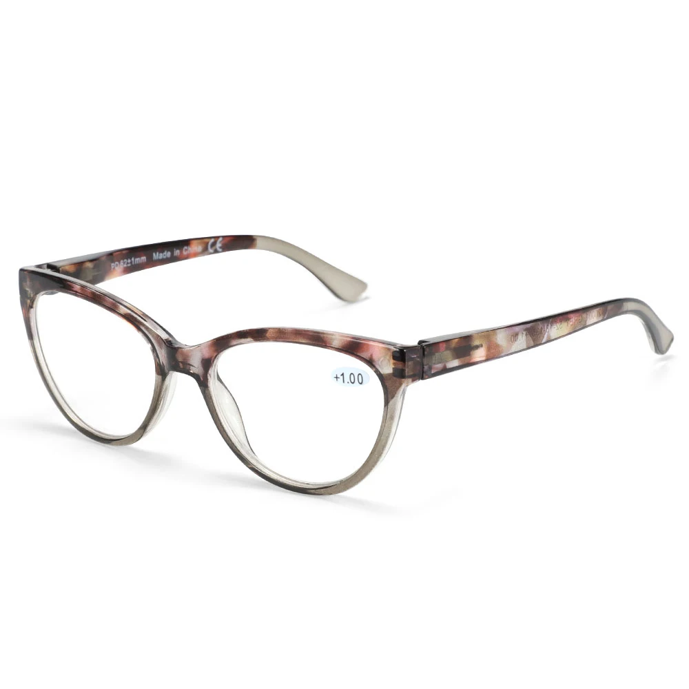 Wenzhou Factory Fashion Multicolor Plastic Frame Women Cat Eye Reading Glasses