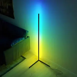 Creative Atmosphere Indoor Decorative Study Living Room Bedroom Colorful Rgb Vertical Rob Led Floor Lamp