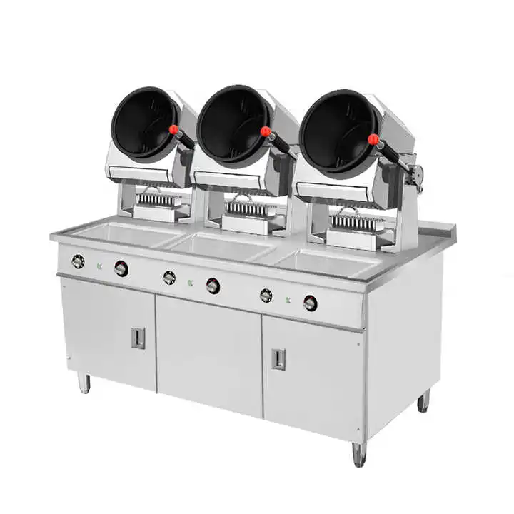 Restaurant Cooking Robot Cooker Chef Rotate Rotating Automated Wok Cooking Machine Induction Fry Fried Rice Machine