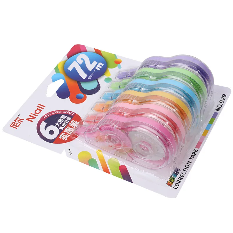 Правильная Корректирующая лента длиной 72 м наносит сухое количество полупрозрачный дозатор показывает сколько липкой ленты остается