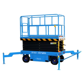 CE ISO certification hand-pushed mobile scissor lifts for construction aerial work hydraulic platforms