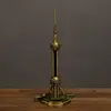 Large-sized oriental pearl tower-diamond accents