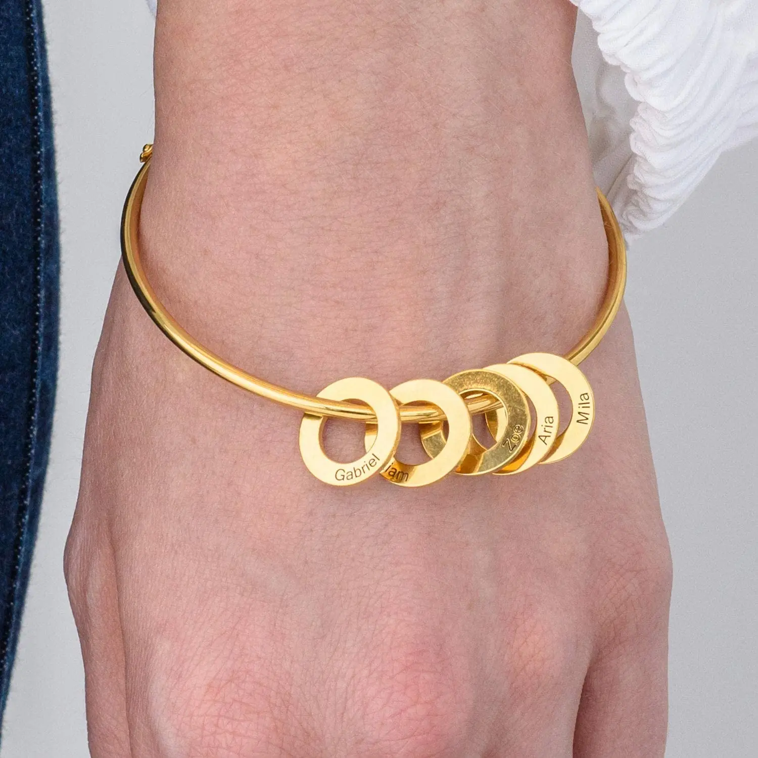 Letter Charm Bracelet for Girls in Gold Plating