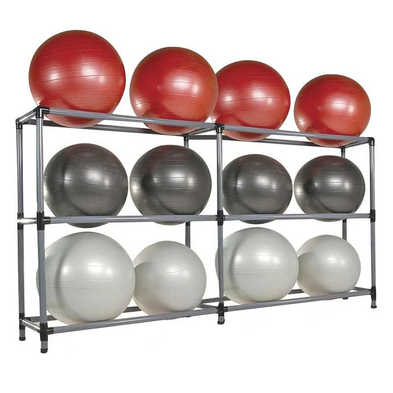 3 Layer Gym Equipment Exercise Ball Storage Rack - Space Saving Metal ...