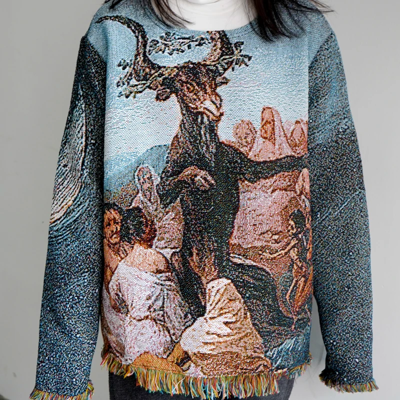 Fashion Hiphop Streetwear Custom Tapestry Sweater Custom Tapestry Sweater
