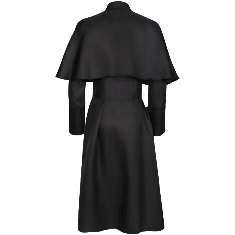 Medieval Priest Costume Catholic Church Religious Roman Pope Pastor Father Costumes Missionary Robe Clergy Cassock