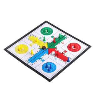 EPT Plastic 25*25cm Folding Chess Ludo Game Bord Wholesale Paper Board Jeu De Custom Design Chess Ludo and Checker for Education